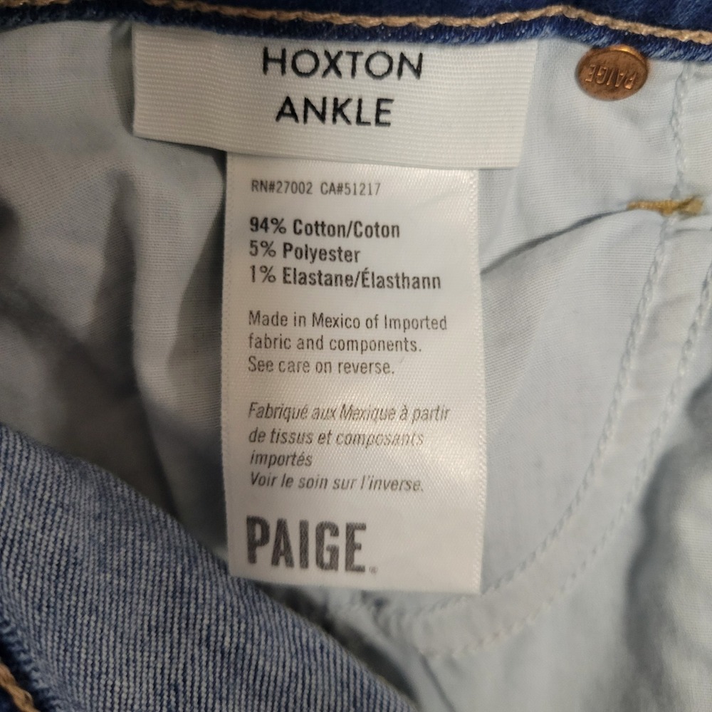 Paige Womens Skinny Distressed Jeans Medium Wash Raw Hem Size 27 - Picture 9 of 12